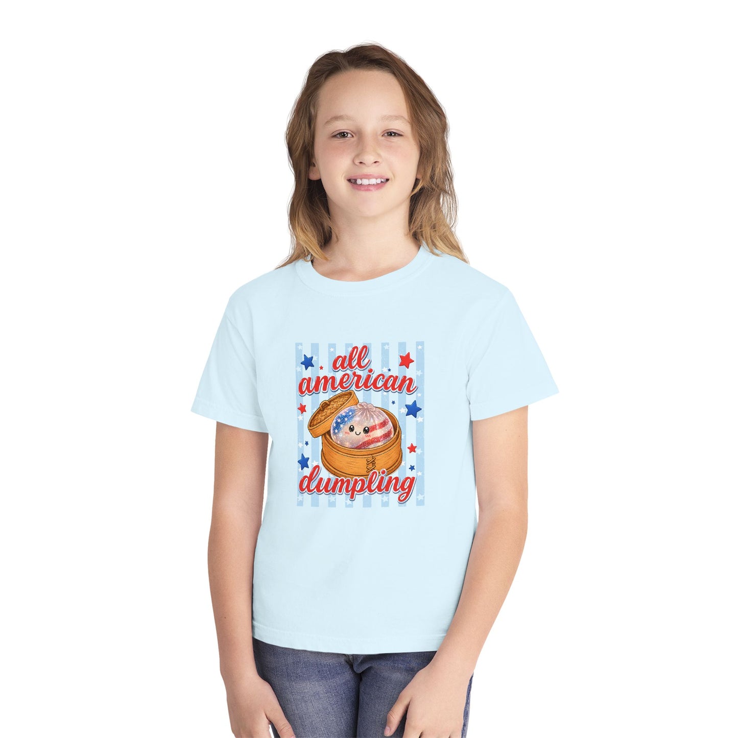 Youth Tee — "All American Dumpling" Patriotic Kids T-Shirt