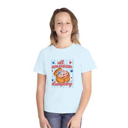 Youth Tee — "All American Dumpling" Patriotic Kids T-Shirt