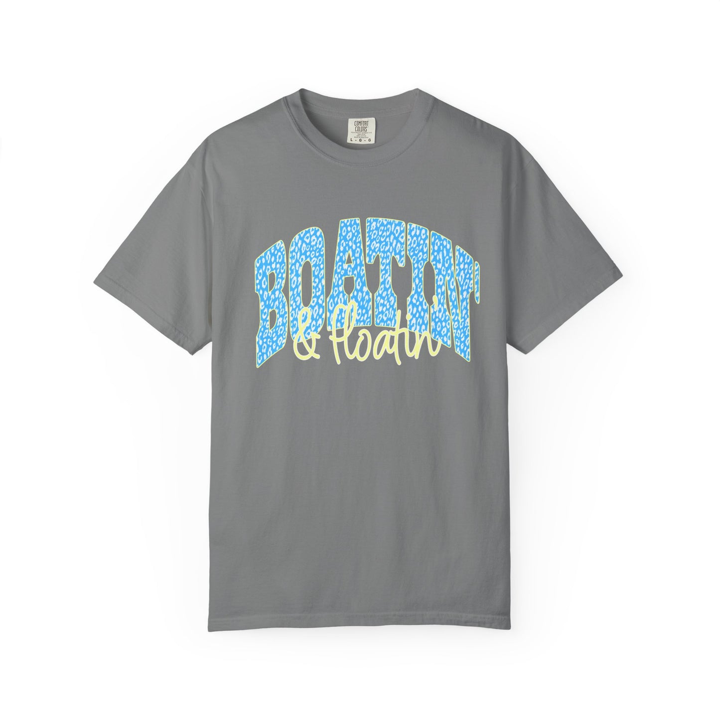 Boating Vibes T-Shirt — Retro Blue & Yellow Wave Graphic Tee