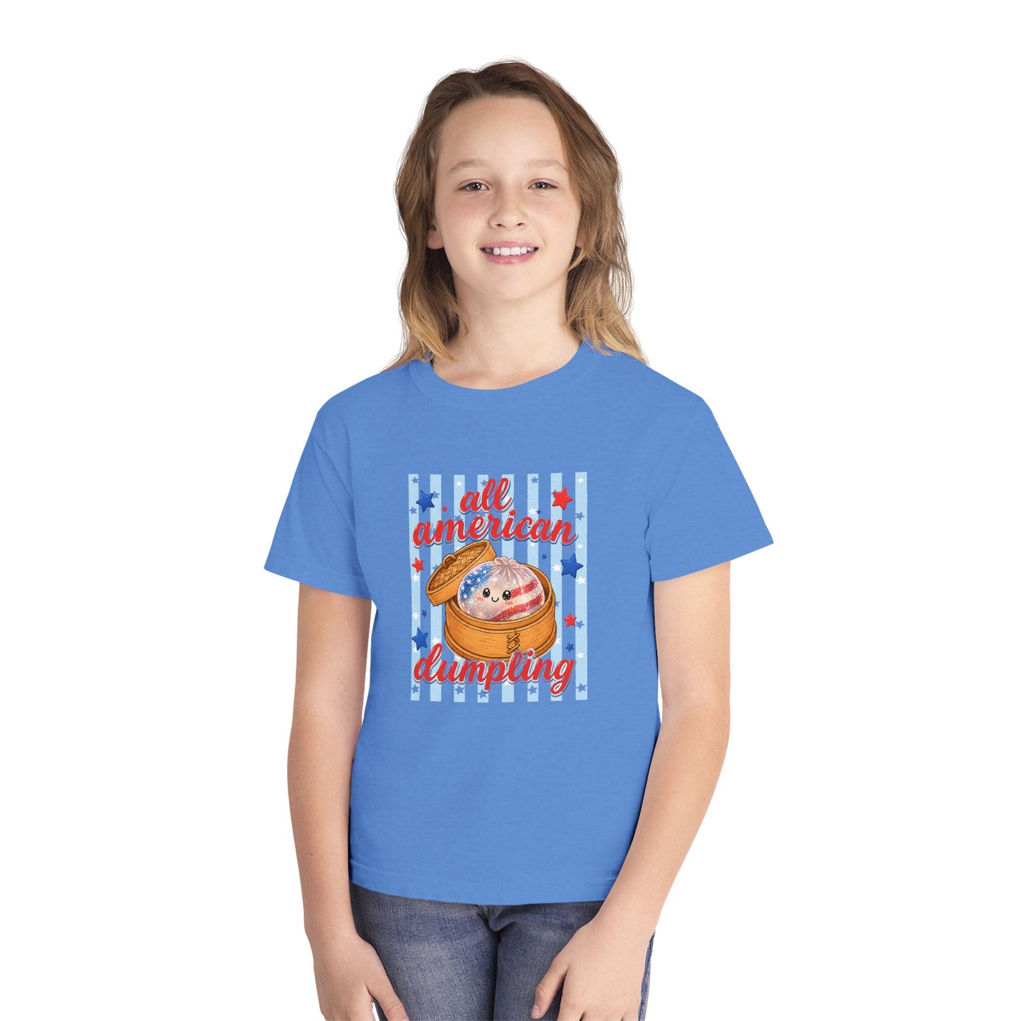 Youth Tee — "All American Dumpling" Patriotic Kids T-Shirt