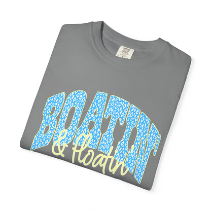 Boating Vibes T-Shirt — Retro Blue & Yellow Wave Graphic Tee