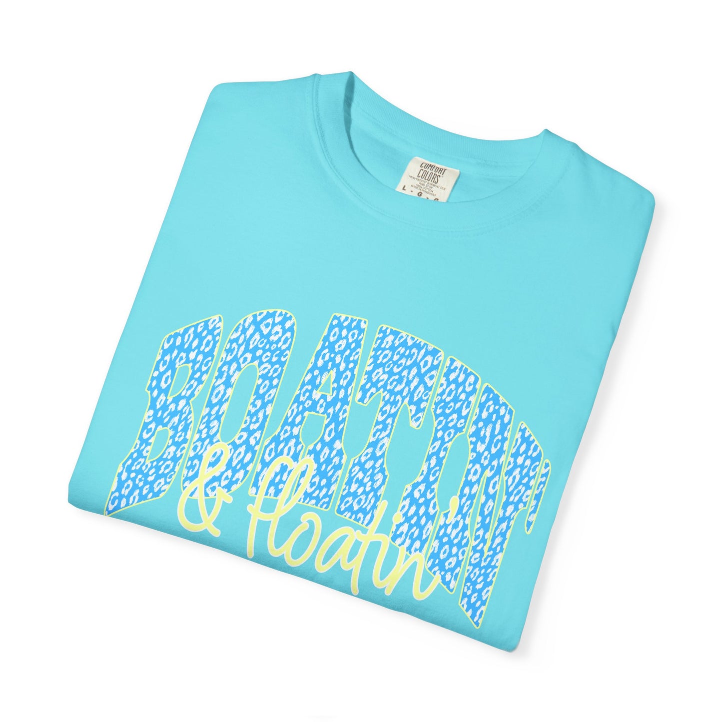 Boating Vibes T-Shirt — Retro Blue & Yellow Wave Graphic Tee
