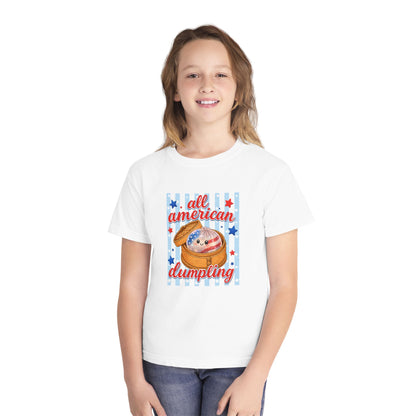 Youth Tee — "All American Dumpling" Patriotic Kids T-Shirt