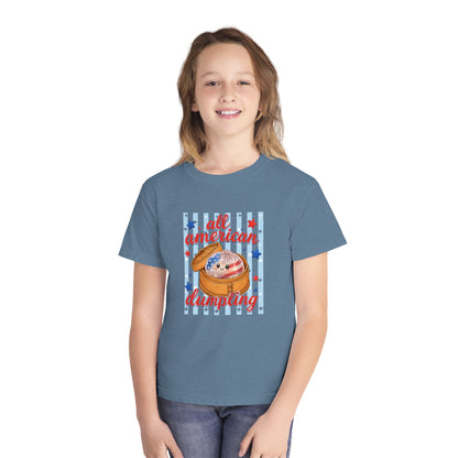 Youth Tee — "All American Dumpling" Patriotic Kids T-Shirt