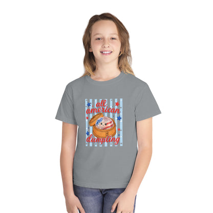 Youth Tee — "All American Dumpling" Patriotic Kids T-Shirt