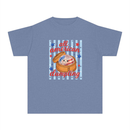 Youth Tee — "All American Dumpling" Patriotic Kids T-Shirt