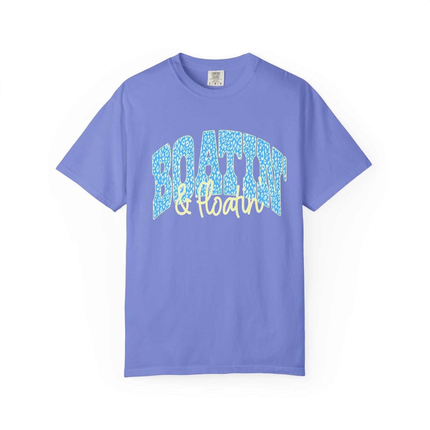 Boating Vibes T-Shirt — Retro Blue & Yellow Wave Graphic Tee