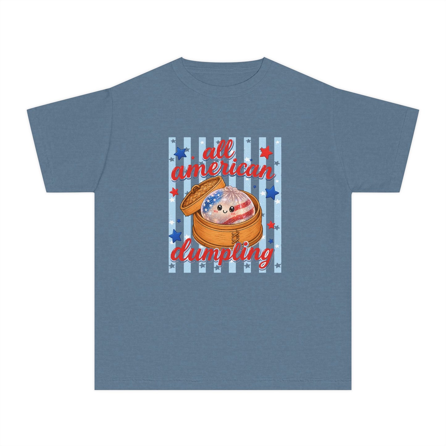 Youth Tee — "All American Dumpling" Patriotic Kids T-Shirt