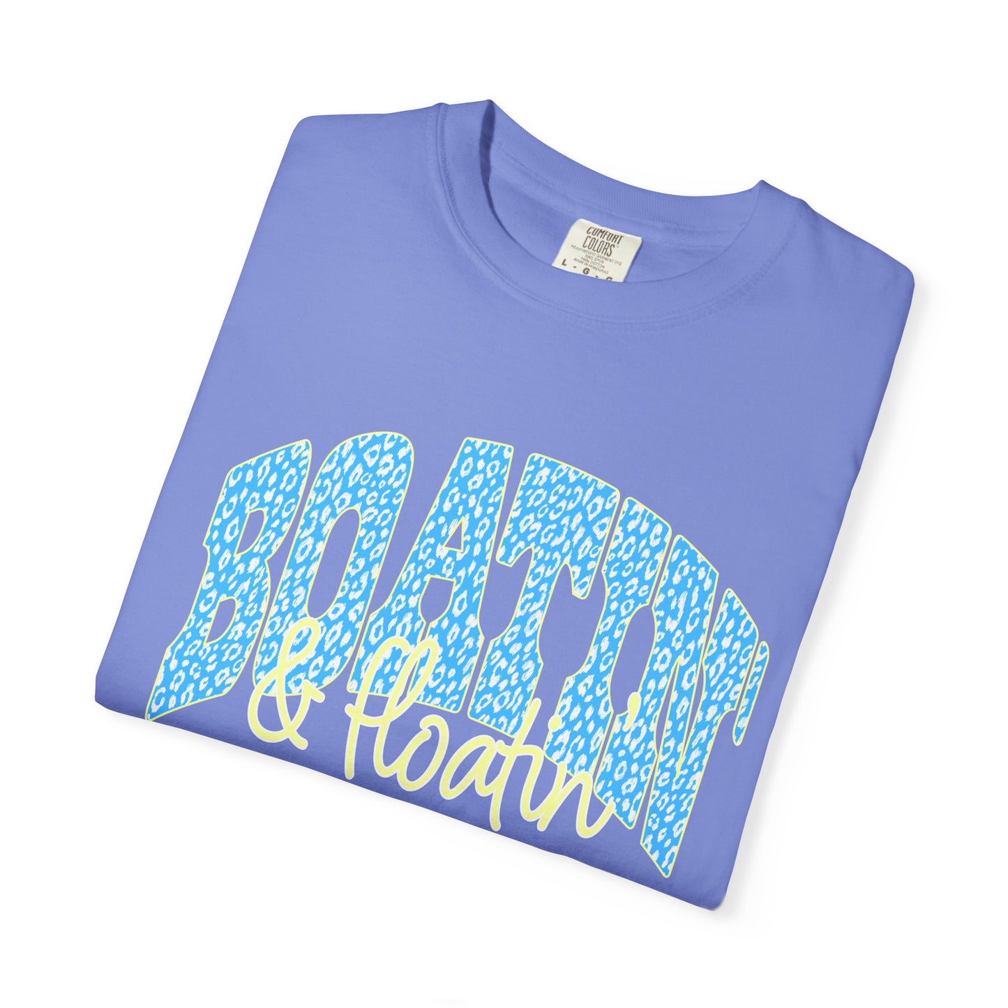 Boating Vibes T-Shirt — Retro Blue & Yellow Wave Graphic Tee
