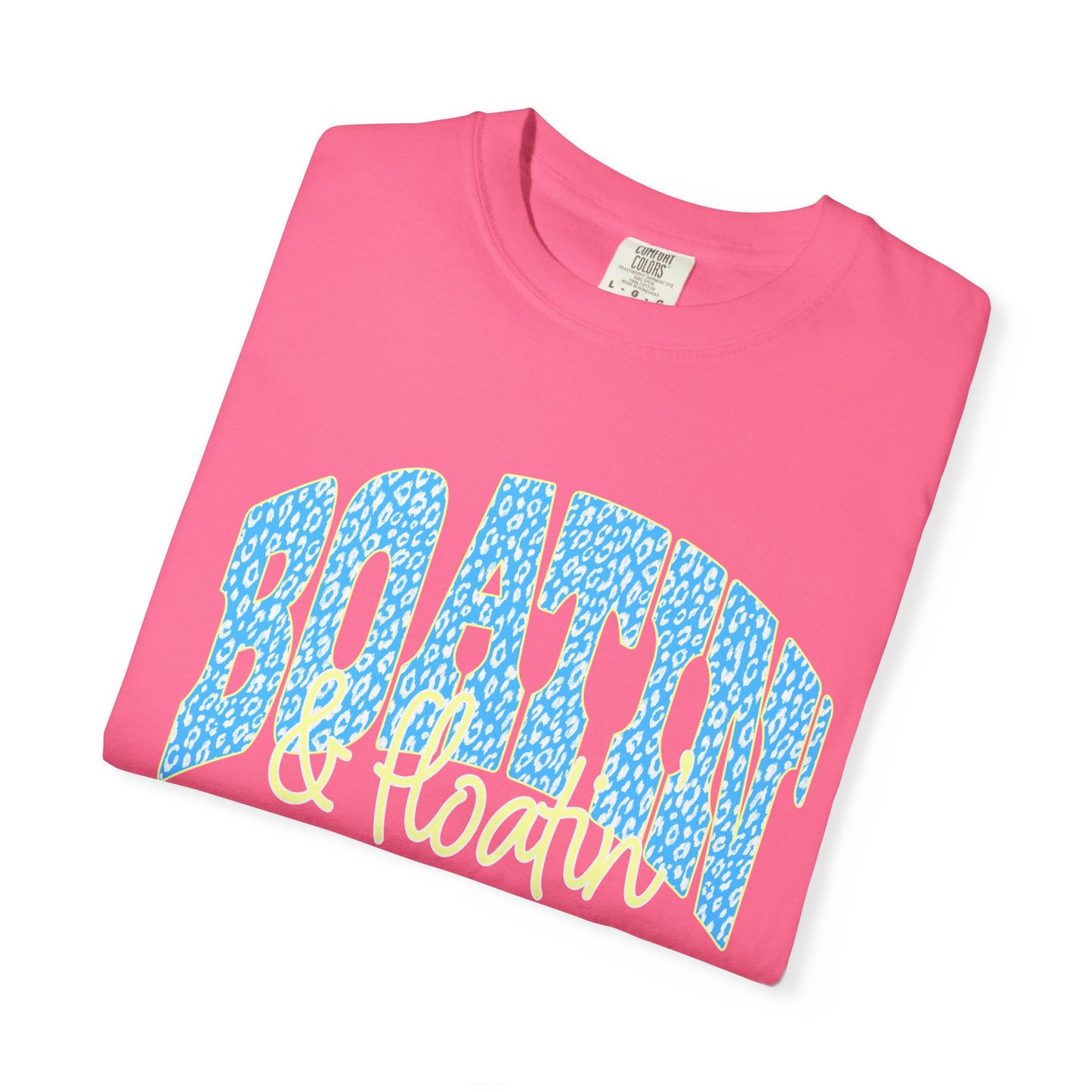 Boating Vibes T-Shirt — Retro Blue & Yellow Wave Graphic Tee